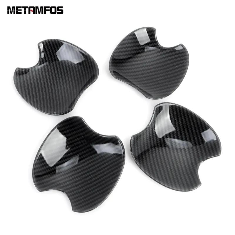 For Toyota Raize -2024 2025 Carbon Fiber Side Door Handle Bowl Cover Trim Protection Cap Exterior Accessories Car Styling