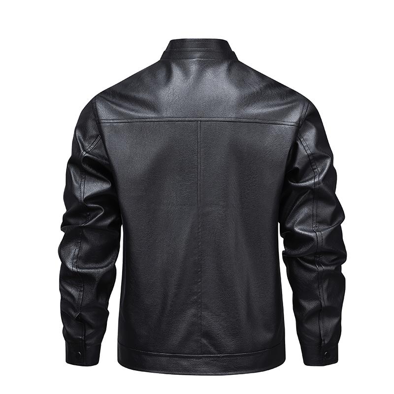 New Leather Jackets for Men Spring New Stand-up Collar Jackets Men's Tops Windproof Casual Jackets