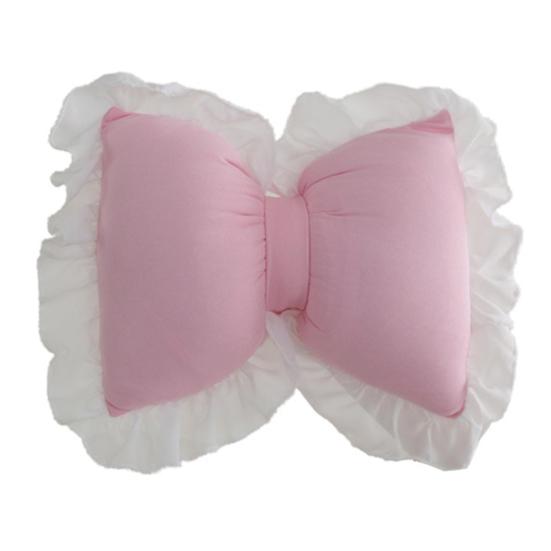 Yousheng Bow-shaped Pillow Ruffle Lace Plush Throw Pillow High Elasticity Decorative Pillow for Bed Couch Car Seat Companion Pillows