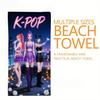 Asciugamano da Spiaggia Asciugatura Rapida Modello Stile Gruppo Femminile K-Pop Design Stampato Piatto Morbido Delicato sulla Pelle Unisex Adulto Multitaglia