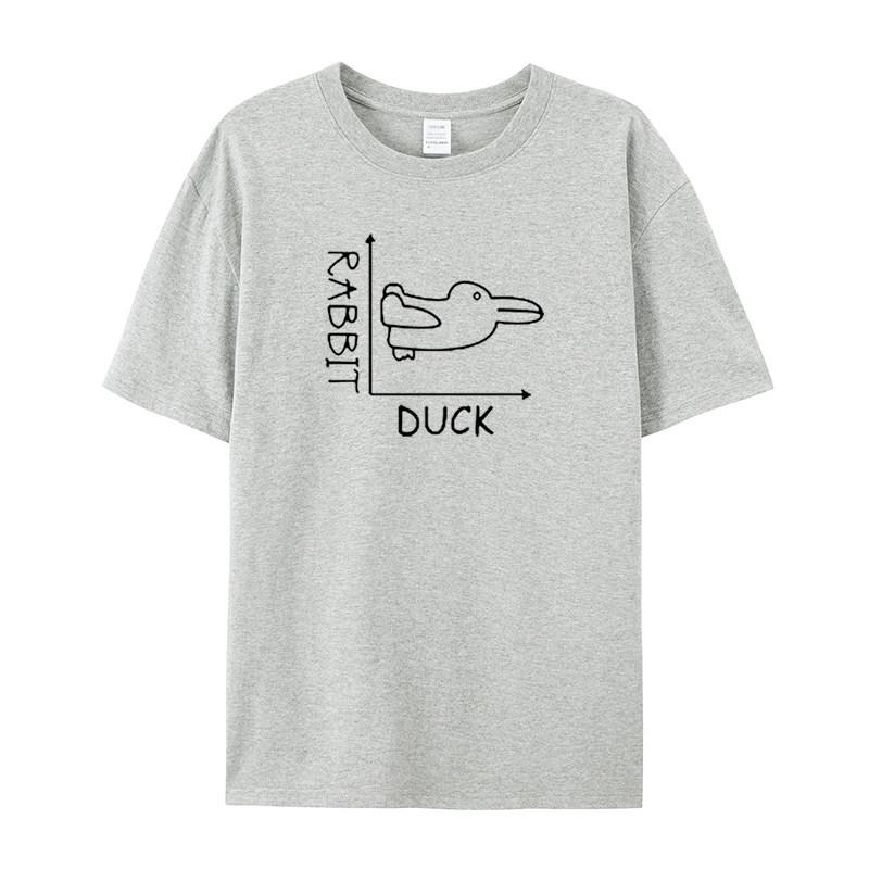 Maglietta Divertente Matematica Anatra Coniglio Unisex Regalo Giorno del Padre Compleanno Per Unisex Maglietta Divertente per Adulti Magliette Estive Manica Corta Magliette Unisex