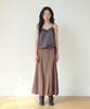 Hombadittingjeu Classic Panel Midi Skirt (Brown)