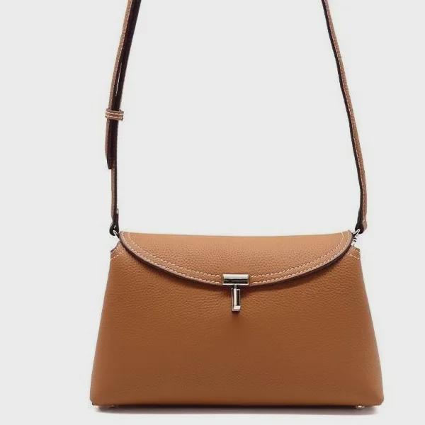 Luksuriøs svensk kuskinn pendlerbag: Skulderveske, crossbodyveske eller underarmsveske med høy kapasitet