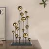 Metal Handicrafts Golden Balloon Geometric Abstract Sculpture Golden Ball Decorative Figurines Home Decoration Accessories