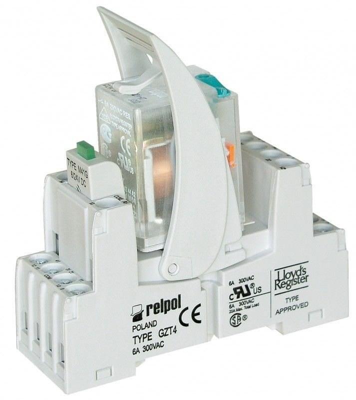 GZT4-GRAY Plug Socket for Relay R4 Gray