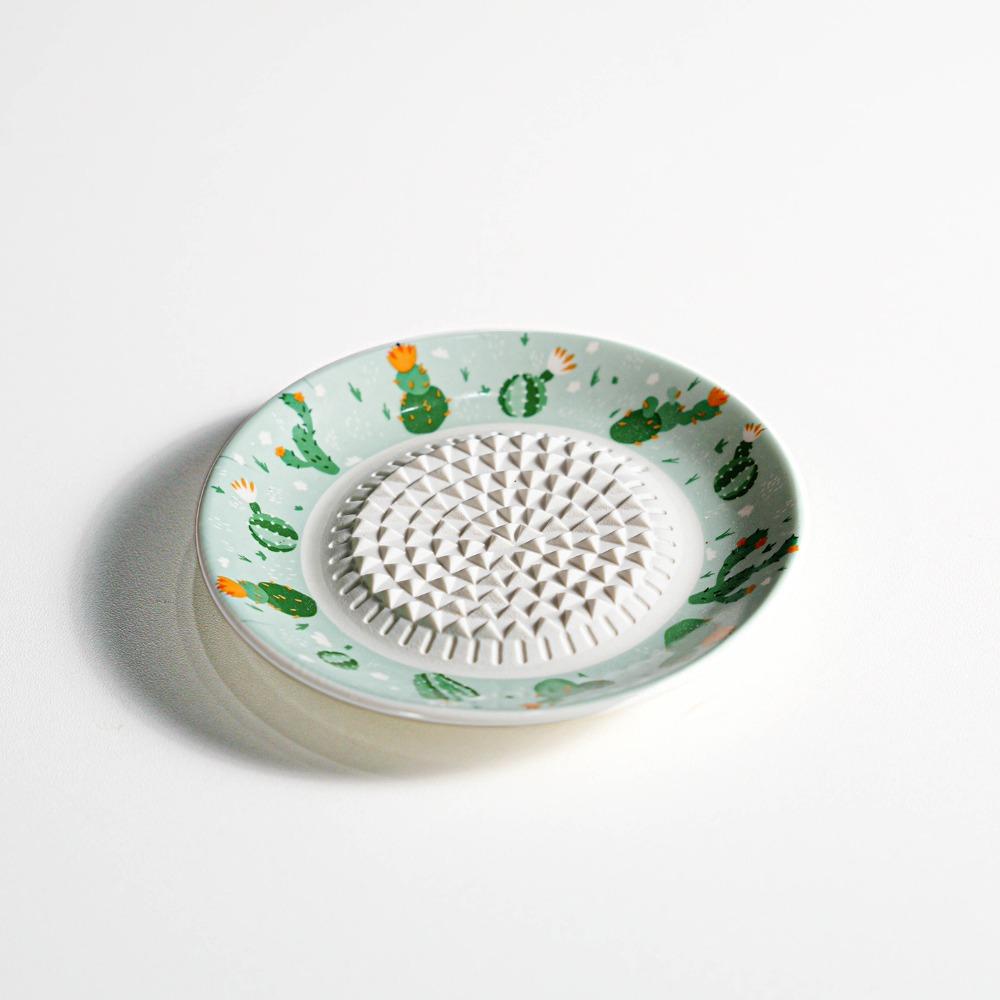 Grattugia Manuale in Ceramica per Zenzero Grattugia Antiscivolo per Frutta Ciotola Schiaccia Zenzero Preparazione Pasti