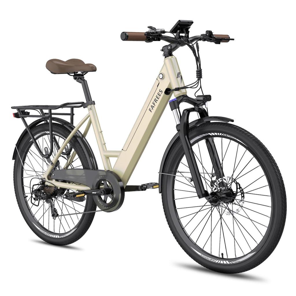 FAFREES F26 Pro City Commuting Electric Bicycle With TowSeat 36V15Ah Battery 250W Motor 26 Inch City Tires 120KG Load E-Bike For Adult