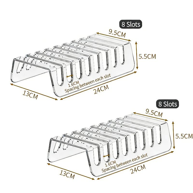 2PCS 6 8 Grid Acrylic CD Display Organizer Shelf for Music Album Storage Bedroom Office