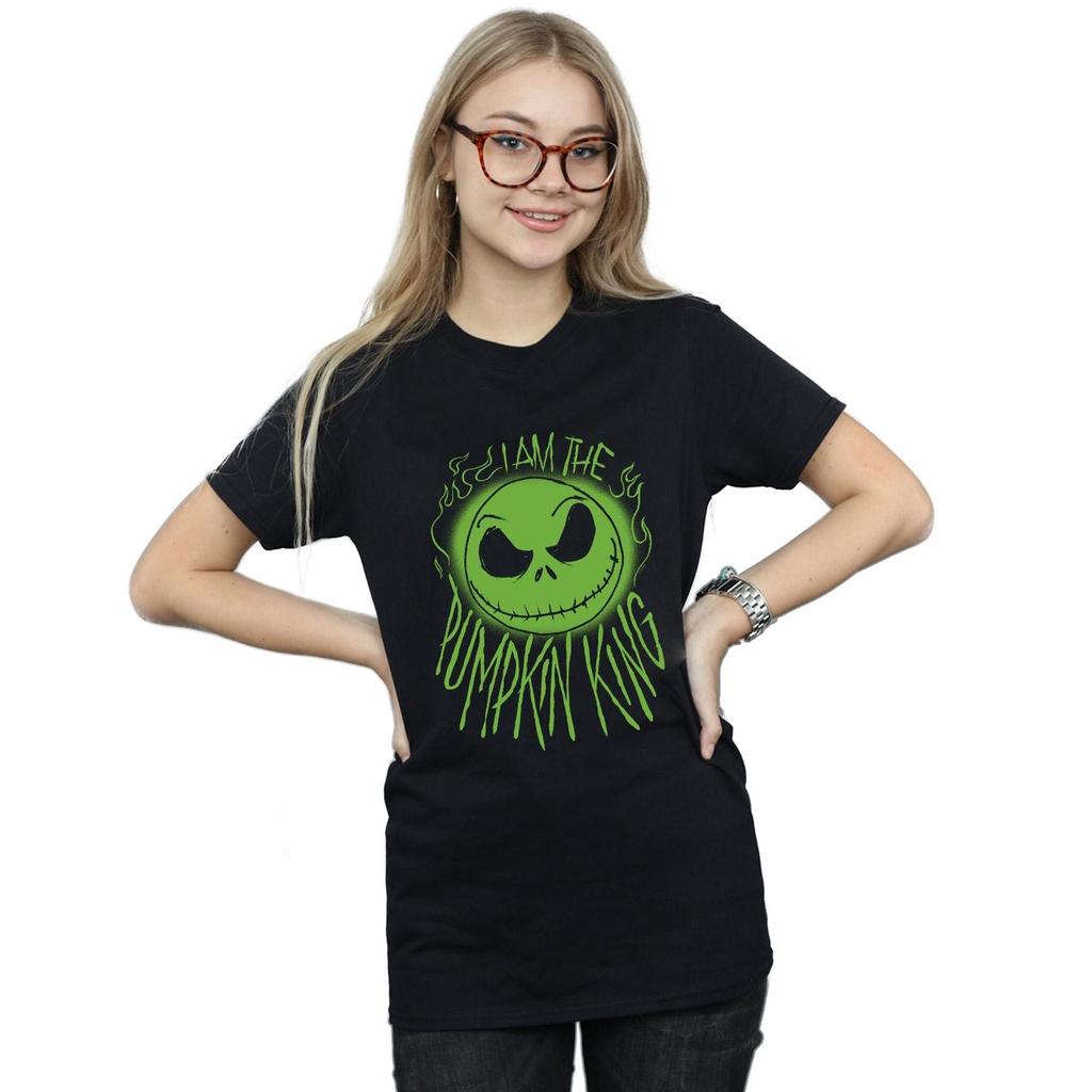 Disney Womens/Ladies Nightmare Before Christmas Pumpkin King Cotton Boyfriend T-Shirt