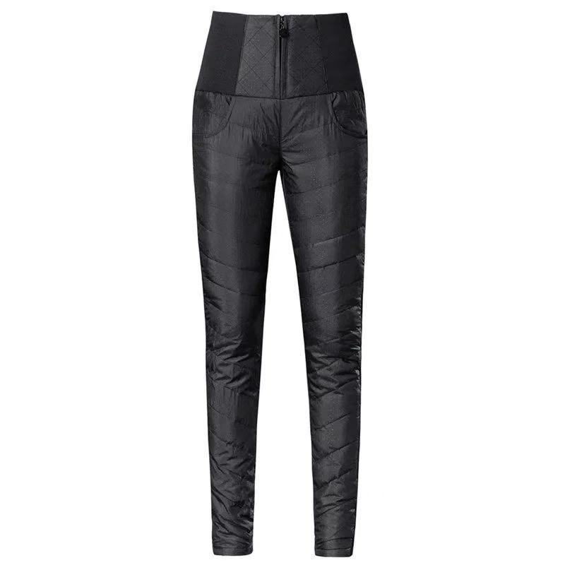 High Waist Thickened Windproof and Warm Outer Wear Down Cotton Pants Winter Stretch Slim Pencil Pants Cotton Pants Women