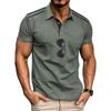 Vêtements Homme Été Manches Courtes Mode Col Revers Polo Homme Affaires Décontracté Polo de Golf 100% Polyester