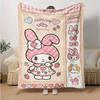 1pc My Melody Dance Blanket, Soft Throw for Home Decor, Gift Idea, Living Room, Travel, Camping, Car Blankets, Beach, Office Naps, Suitable for All Se