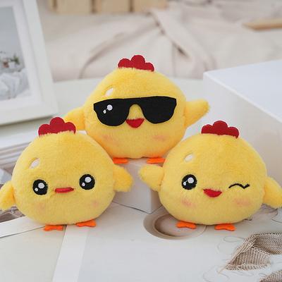 Cartoon Cute Chicken Plush Doll Toy Pendant Keychain Backpack Hangings Decoration Gifts