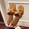 Sandale Glisante Femei Cu Vârf Deschis Slip-On Sandale Plate Calce Ușor Încălțăminte Casual Confortabilă pentru Purtare Zilnică și Utilizare Interioară/ Exterioară