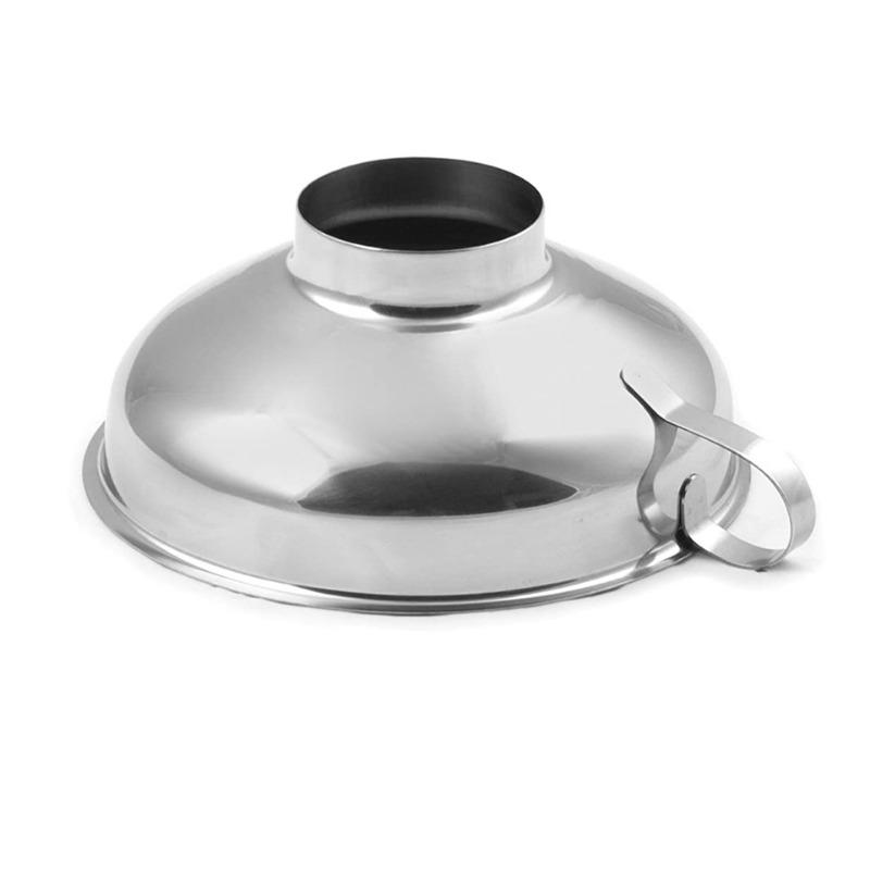 Wide Mouth Liquid Funnel for Jars Stainless Steel Canning Funnels Flask Filter for Oil Wine Water Spices Kitchen Tools Gadgets