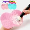 1 Pcs Silicone Makeup Brush Cleaning Pad Cosmetic Make Up Washing Brush Cleaning Mat Easy To Clean Makeup Brush Cleaner