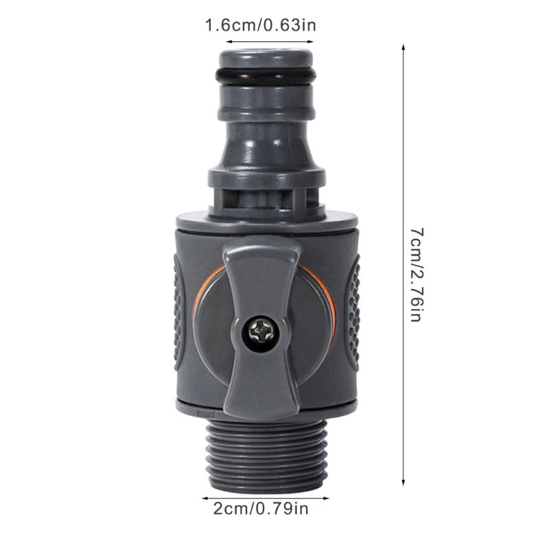 Fast Connects ABS Plastic Water Hose Adapter 6 Point Thread Integrated Flows Control Valves For Outdoor Watering
