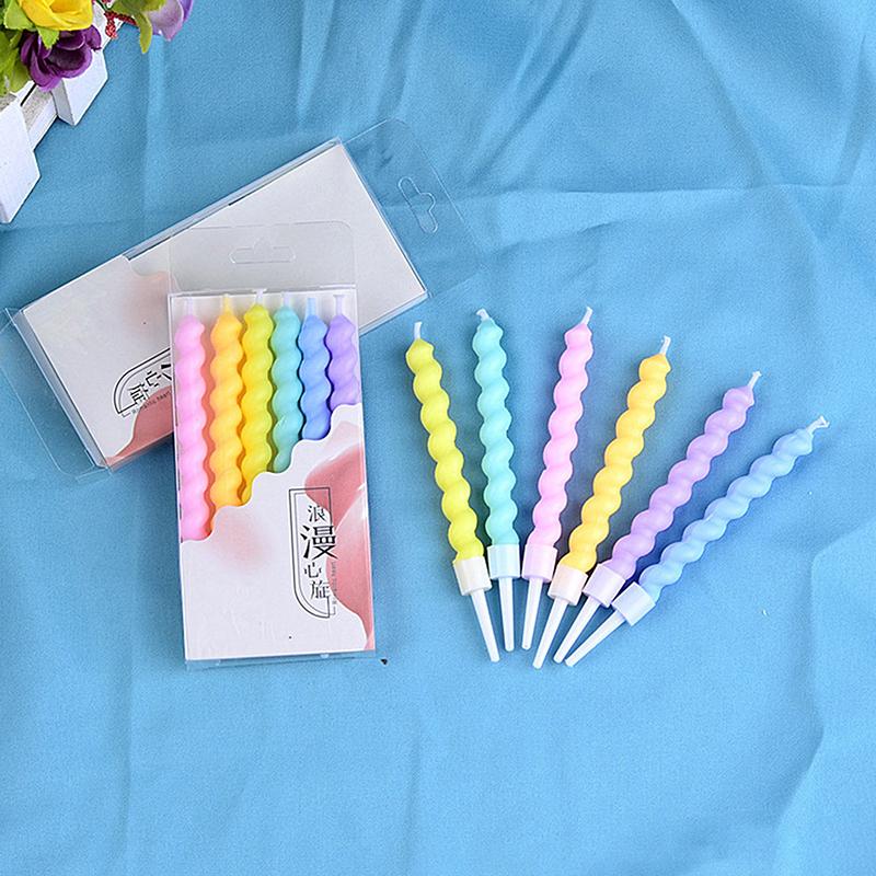 Romantic Heart Thread Candle Creative Party Cake Art Candle Cartoon Birthday Romantic Colorful Fresh Baking Decoration