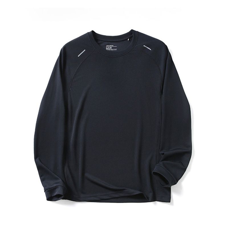 Niaojia Outdoor Sports Quick-Drying Breathable Mesh Long-Sleeved T-Shirt Men's Running Fitness Base Shirt Export Men's T-Shirt