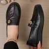 Damen Loafer, Flache Lederschuhe, Einfache und Klassische Mutter Schuhe, Rutschfest und Bequem