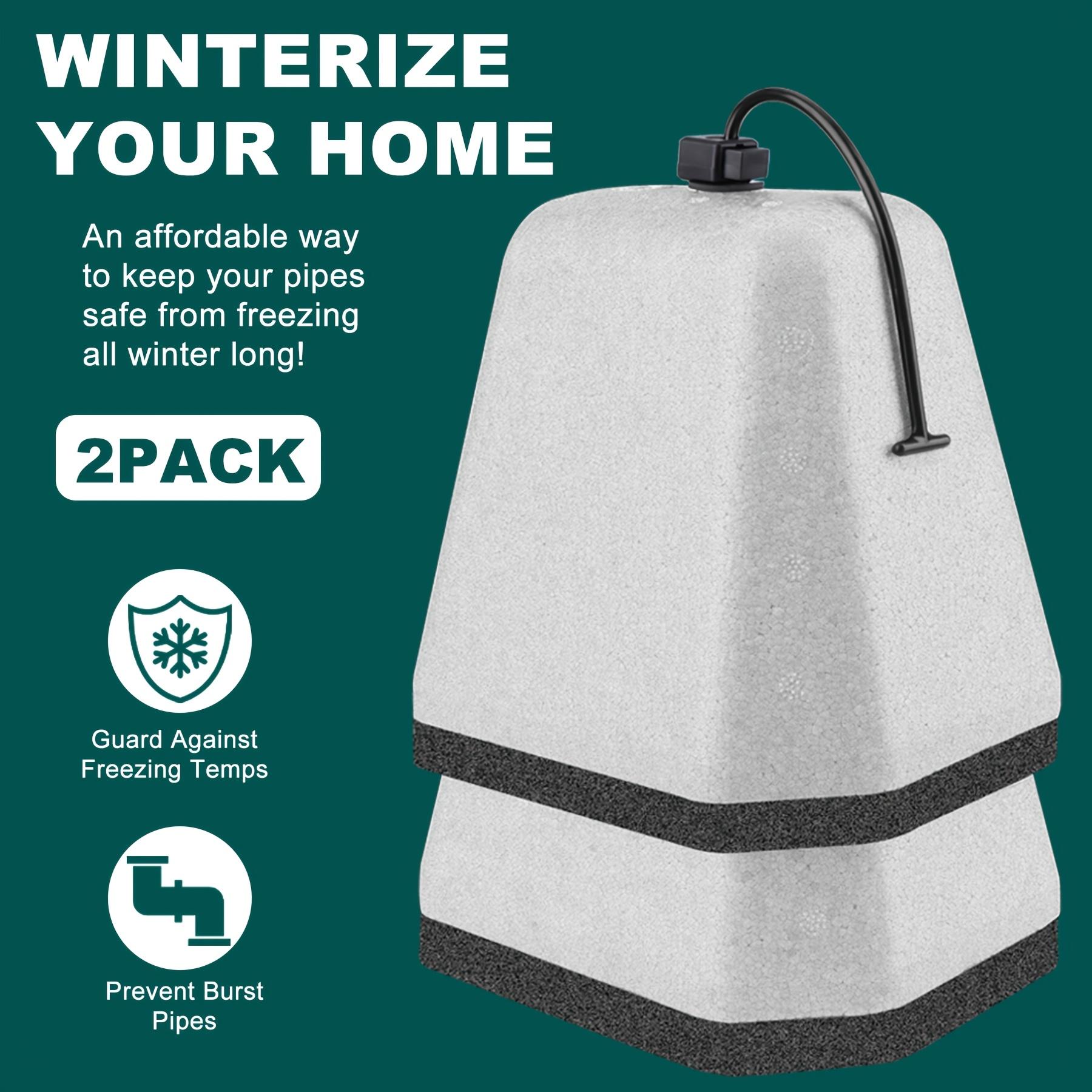Outdoor Faucet Cover Foam Insulated Freeze Protection Tap Cover Winter Anti Freeze Waterproof Faucet Protector 2-pcs