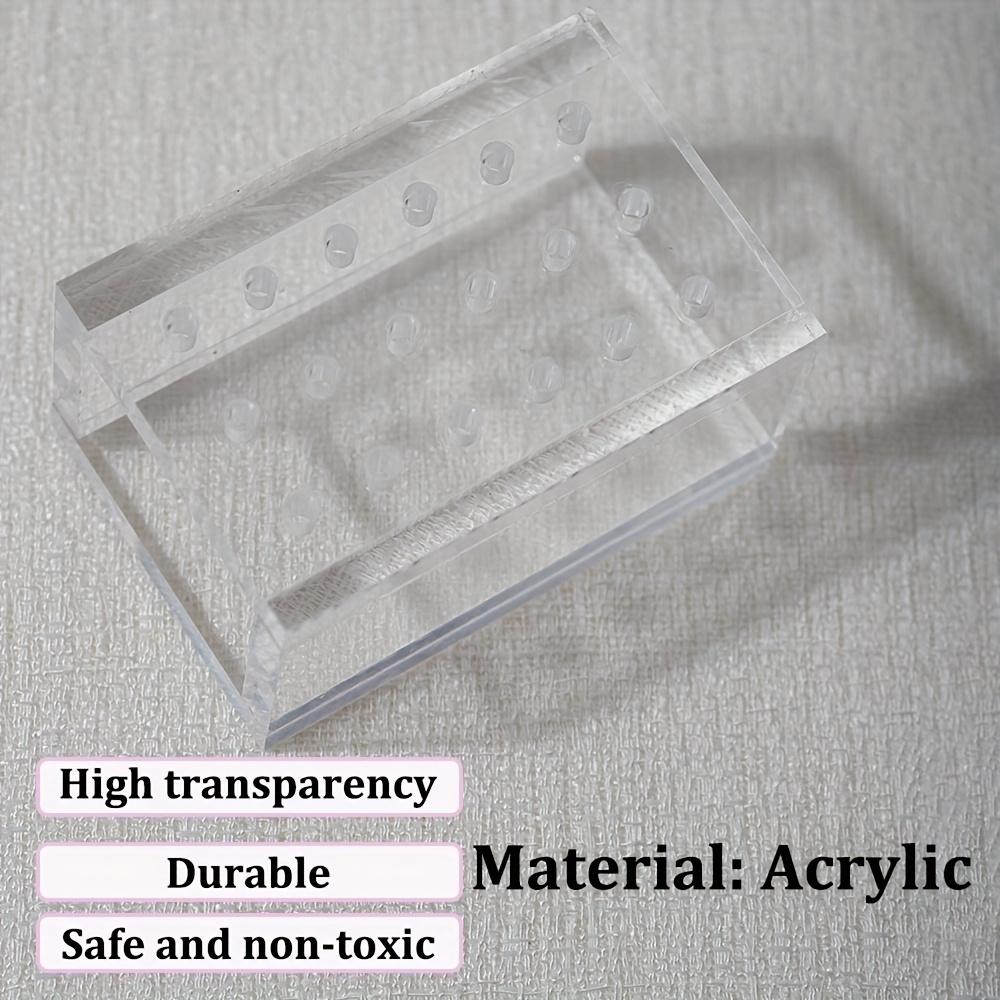 1PC 18-hole Nail Polishing Head Storage Box, Sorting and Organizing Nail Tools, Suitable for Nail Salons and Home Use