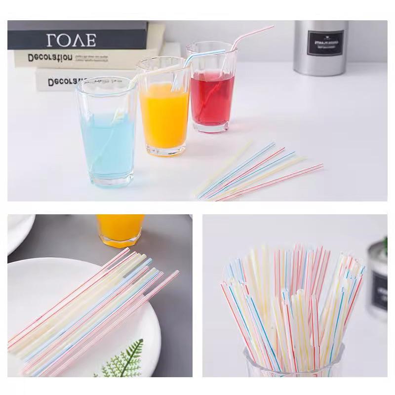 100-1000PCSDisposable color plastic straws can be bent  Wedding Party Supplies Drinking Straws Kitchen Wholesale
