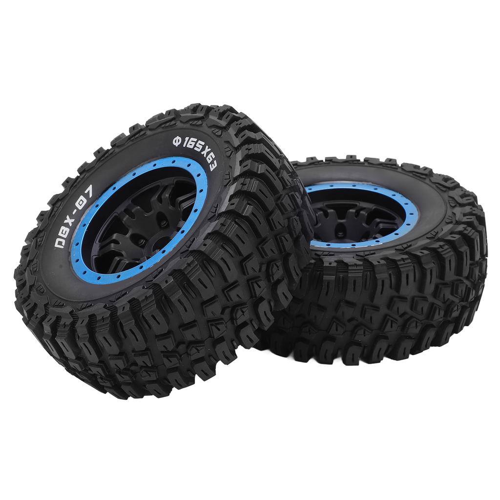 2Pcs Rubber Tire Skin 165mm Diameter Wheel Tire for ZD Racing 1 7 DBX‑07 RC Car Upgrade PartBlue