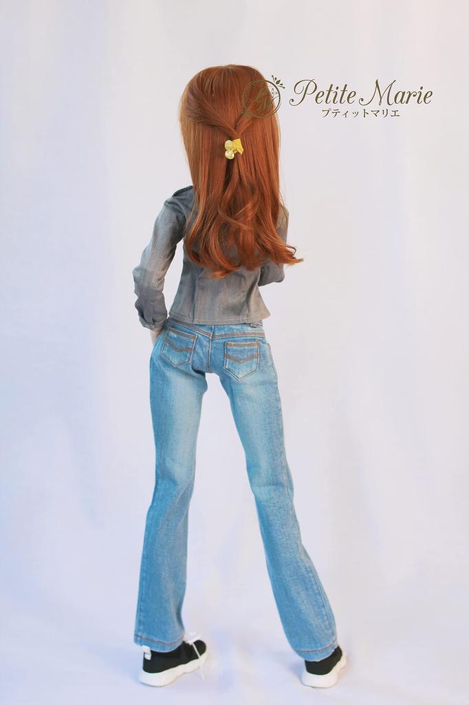 [Petite Marie] 13 DD Compatible Okayama Processed Distressed Straight Jeans Light Blue KOJIMA Processed Distressed Low-Rise Jeans Stretch Denim