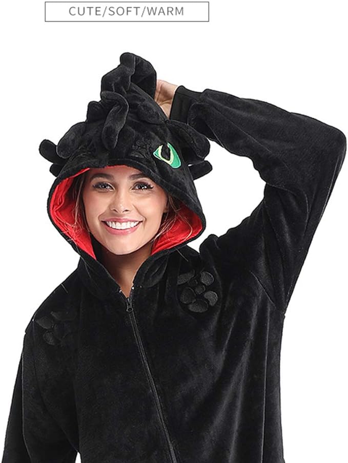 How To Train Your Dragon Toothless Anime Cosplay Costumes Animal Kigurumi Hooded Cartoon Onesies For Christmas Halloween Party