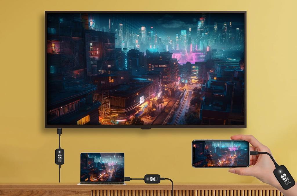 Princeton Wireless Presentation SimpleCastPocket 4K Compatible [Master Unit + Slave Unit] Wireless USB-C To HDMI Screen Mirroring/Expansion SPCASTPOCK