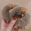 2/3PCS New Soft Plush Hair Rope Korean Thick High Elastic Bear Hairband Braiding Hair Accessories Ponytail Headwear Scrunchies