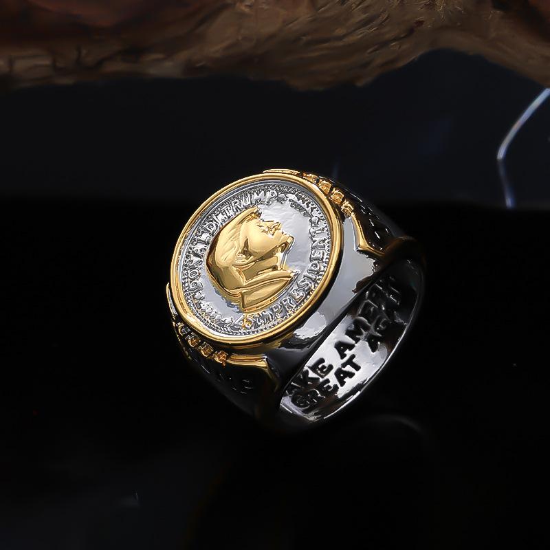  Geometric Zinc Alloy Rings Trendy Men's Fashion Rings, Electroplated, European American Style, Hip-Hop Accessories