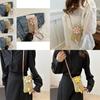 Adorable Floral Weave Bag For Women Trendy Summer Crossbody Phone Purse