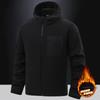 Mens Fleece Jacket Winter Warmth Thick Hooded Cardigan Outdoor Casual Sweatshirt