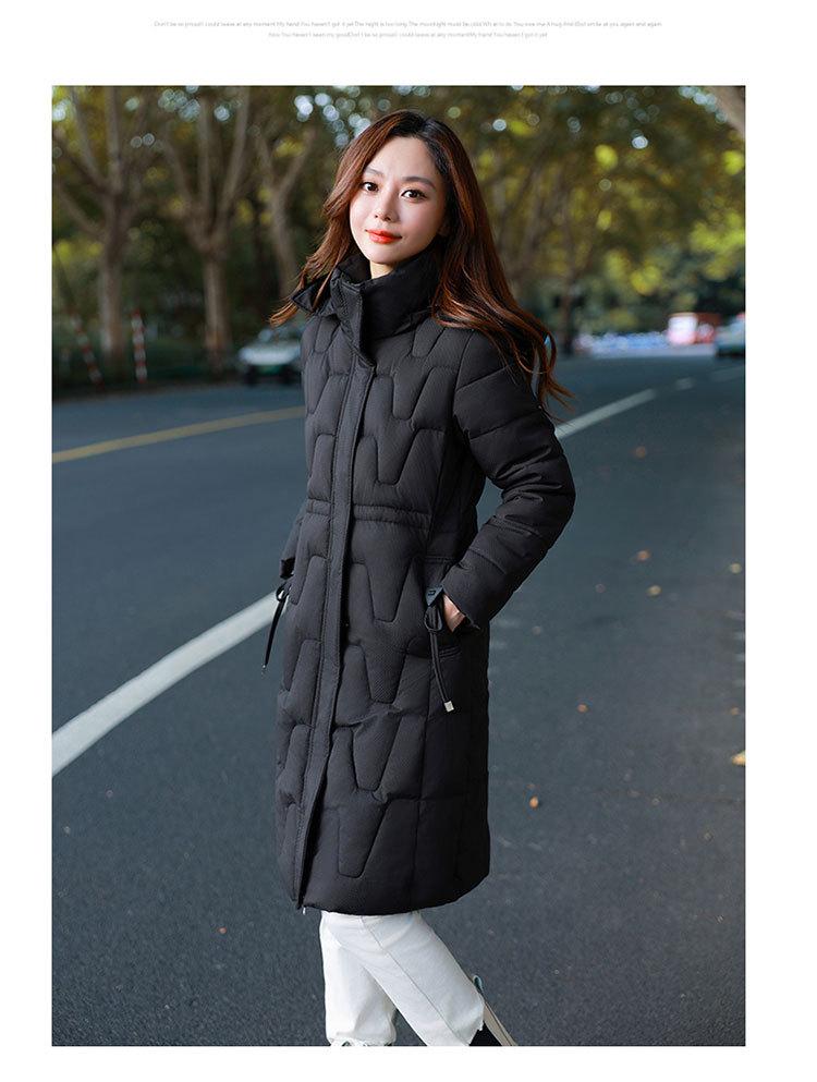 Women's Slim Fit Mid-Length Down Cotton Jacket - 2025 Fashionable Thickened Winter Coat