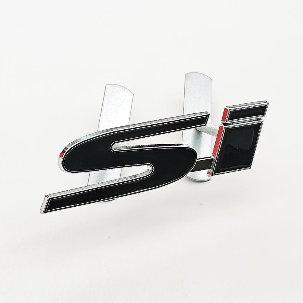 3D Metal Black Red Car Front Grille Emblem SI Logo Badge Side Fender Rear Trunk Sticker For Honda Civic Jazz Styling Accessories air256