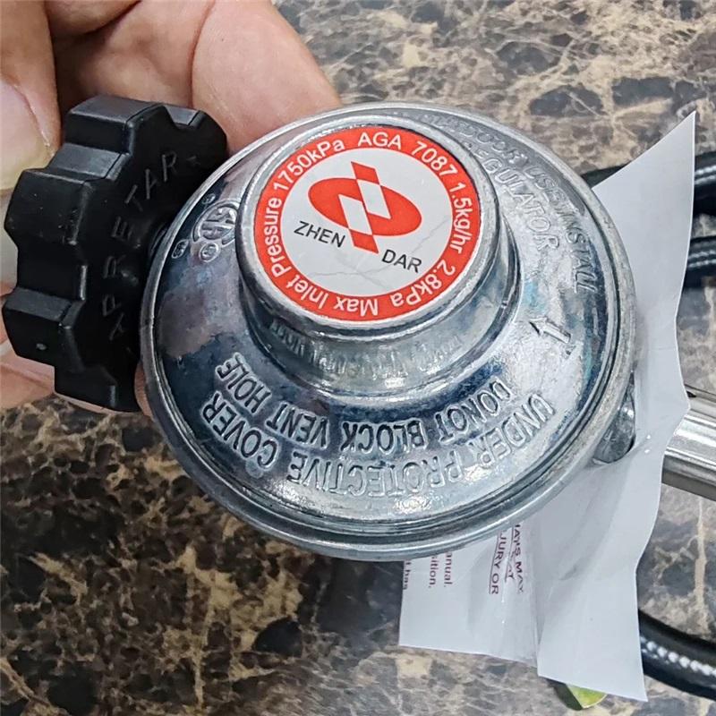 LPG Gas grill hose and regulator Gas Hose 150cm/59" Pressure Reducer 50mbar Regulator Set  Adapter for LPG BBQ Gas Grill Cooker