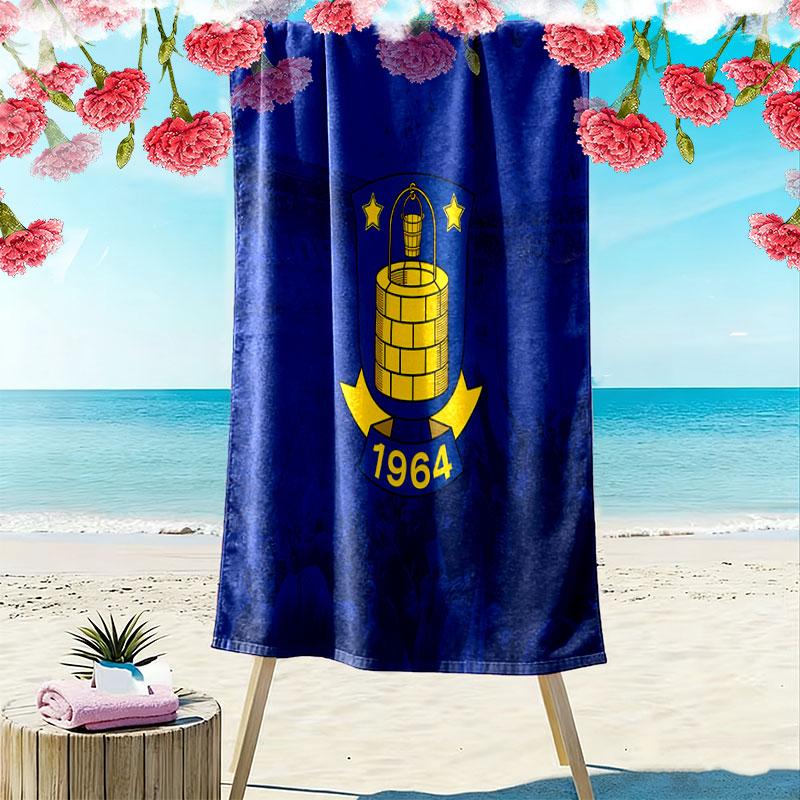 BIF Print Beach Towel, Large Soft Quick Dry Towel for Beach Camping Swimming