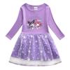 Kuromi Princess Dress: Girls' Long Sleeve Autumn/Spring Stylish Skirt Outfit