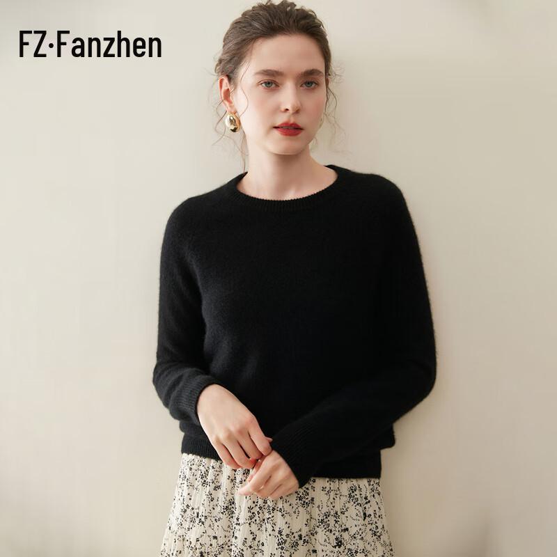 Women's 100% Cashmere Round Neck Pullover Sweater