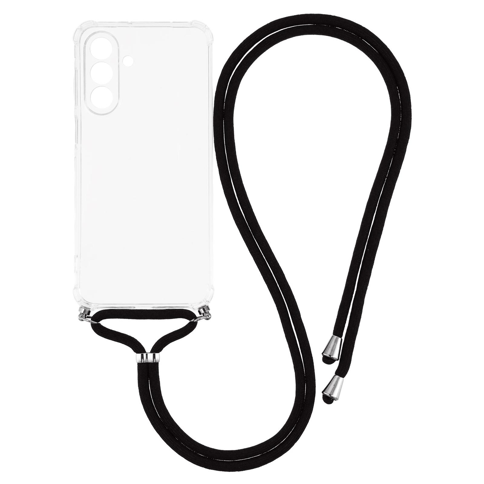 

For Samsung Galaxy A17 Case Reinforced Corner TPU Clear Phone Cover with Lanyard A