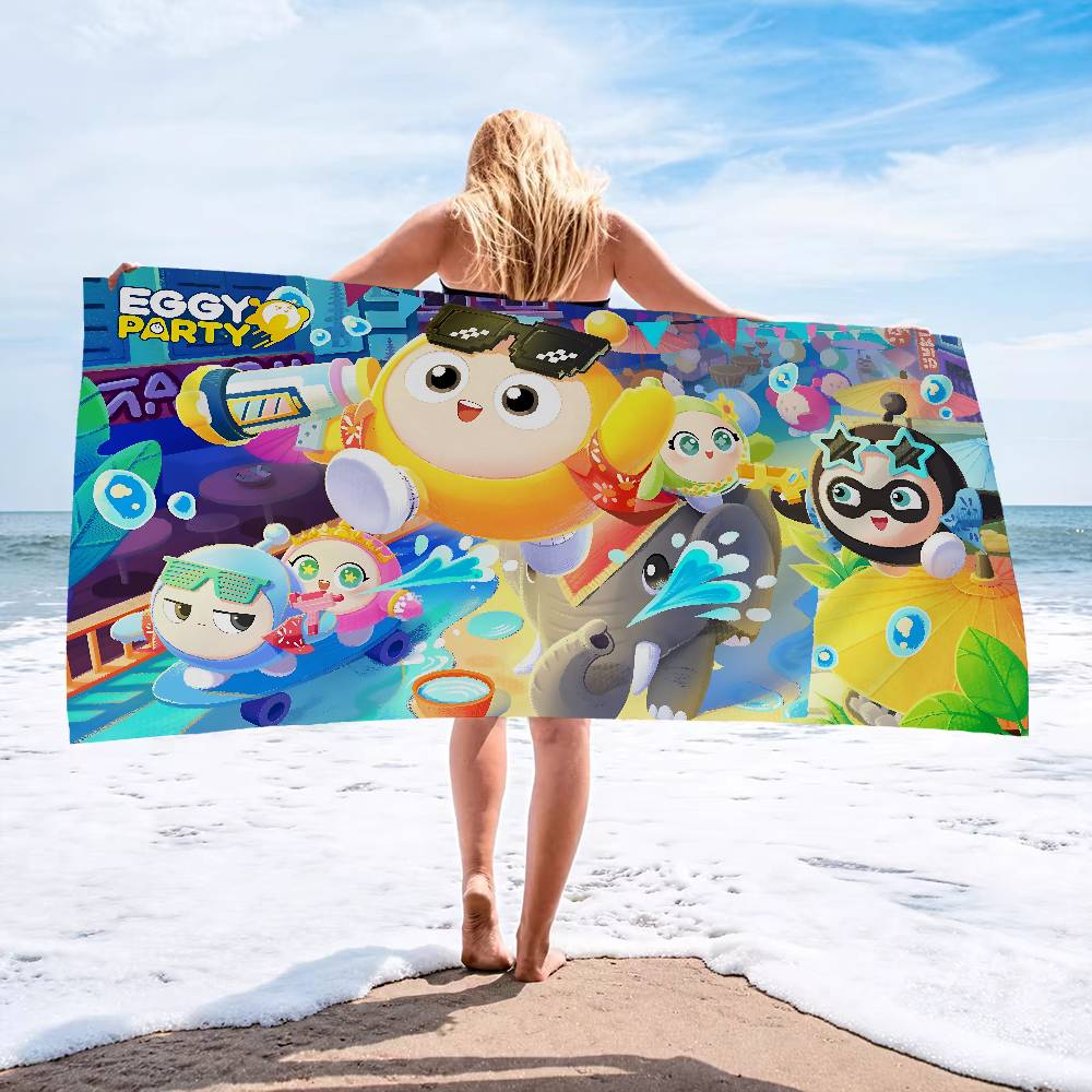 Game Egg Party Beach Towel Colorful Bath Towels for Girl Microfiber Quick Dry Sand Free Beach Yoga Spa Gym Pool