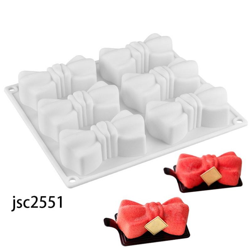 Heart Bow Moon Cloud Mousse Cake Mold Cherry Silicone Molds For Baking Pudding Dessert Chocolate Fruit Cake Decorating Tools