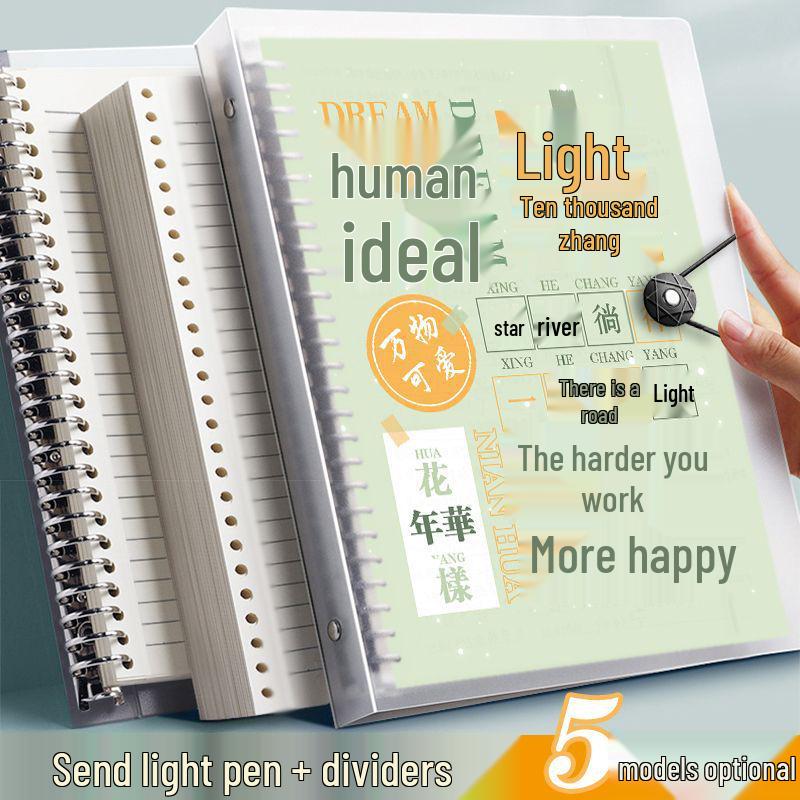 B5 Detachable Coil Ring Binder Thickened Notebook - High Aesthetic Ins Style