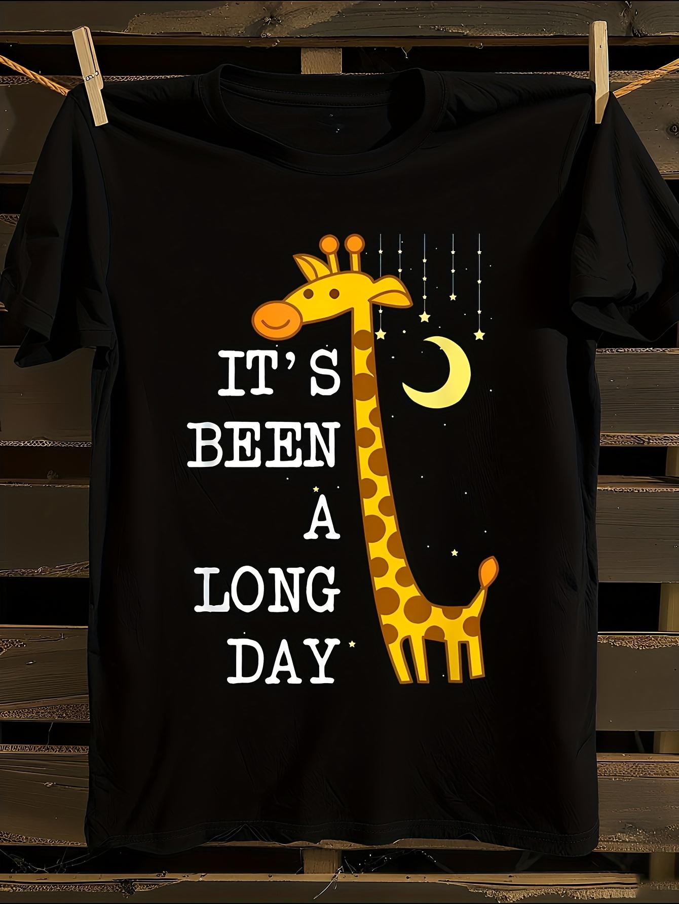 Funny Giraffe It s Been a Long Day T-shirt XXXL