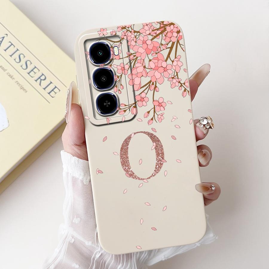 For itel City 100 Case City 100 Cover Soft Silicone Jelly Matte flower Letter Painted Shell for Itel City100 Phone Funda 6.75''