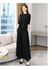 Autumn 2025 Women's Stylish Slimming Skirt-Pants Two-Piece Set - Casual Light Luxury Patchwork Design