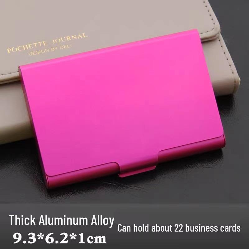 Available Aluminum Business Card Holder, Large Capacity, Portable & Unisex, Ideal for Exhibitions, Gifts, with Customizable Logo Options.