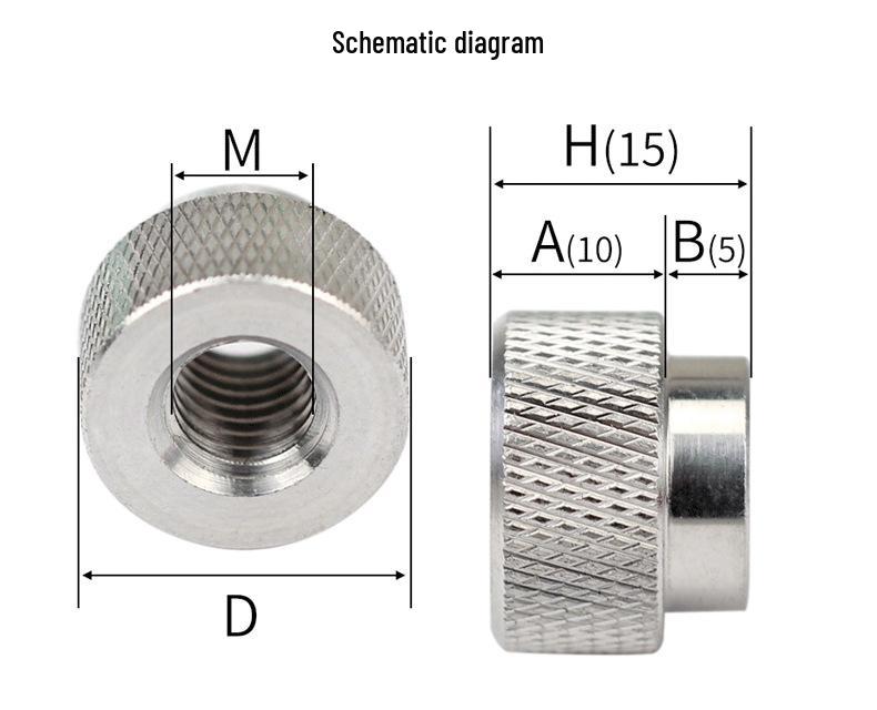 Aluminum Alloy Hand-Tightening T-Type Nut for M3-M12 Screws